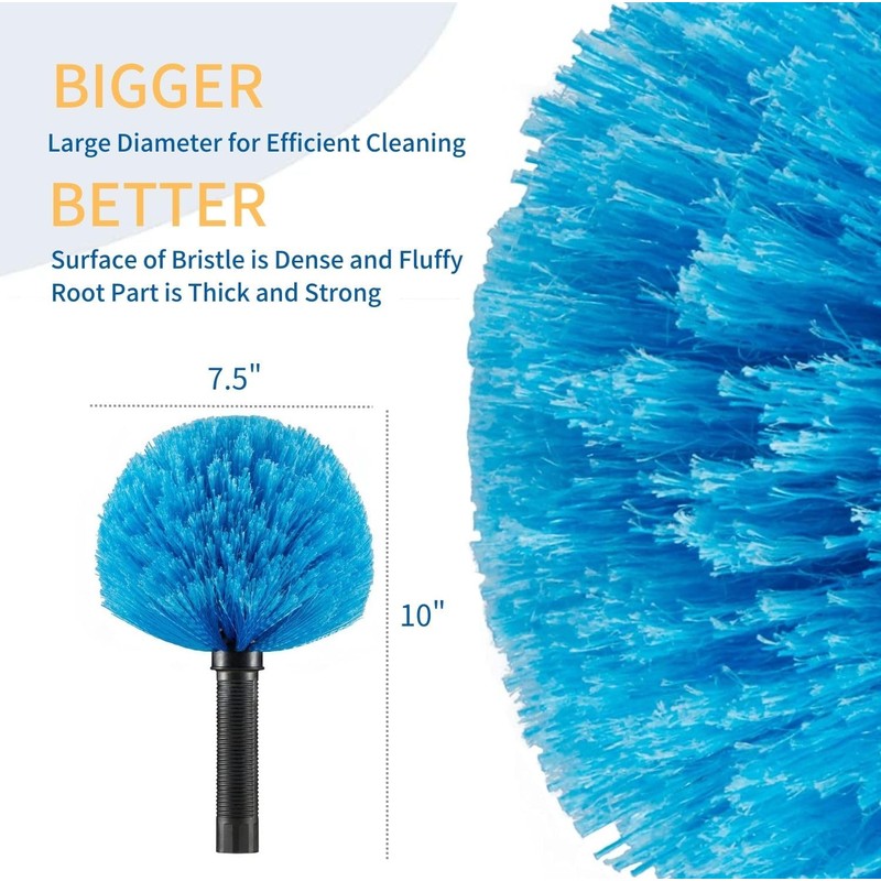 9pcs Screw on Webster Cobweb Duster Head for Pole |