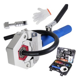 BANCHEE Hydraulic Hose Crimper AC Crimping Tool for Barbed and Beaded Hose Fittings, Air Conditioning Repaire Ac Hose Crimper with 7 Die Set（ BC-71500）