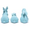 Hodao Set of 2 Flocked Easter Bunny Figurines – 5.5-Inch