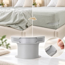 Bed Sheet Holders, 4 Pack, Corner Grippers with Clear Securing Strips to Help Keep Sheets in Place