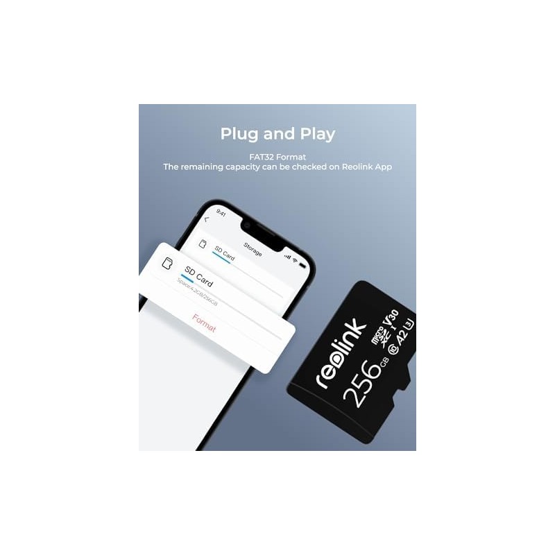 Reolink Tarjeta de memoria microSDXC Clase 10 A2 V30 U3