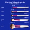 Ruby Kisses Juego Brochas Maquillaje Tamaño Viaje Polvo Base Mezcla