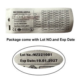 20pcs Pink Microblading Blades 0.15mm Nano Agujas de Microblading for Hair Strokes Brows and Nano Brows (U14-0.15mm)