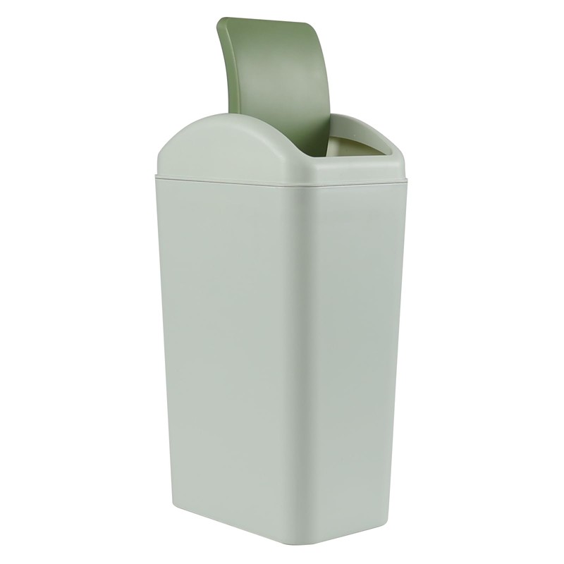 Dehouse 3 Gallon Plastic Trash Can with Swing Lid, Swing