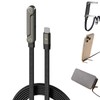 Sideways Phone Charger, 240W Fast Charging Cable, Invisible Stand Charging