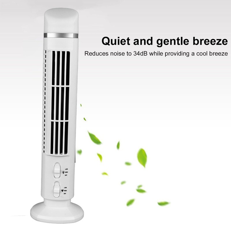 Oscillating Tower Fan, Bladeless Fan, Quiet Office Fan with 90