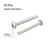 sourcing map Machine Screws, M3x30mm Phillips Screw, 304 Stainless Steel,