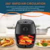 Elite Gourmet 2.1 Quart Compact Air Fryer Oil Free Healthy