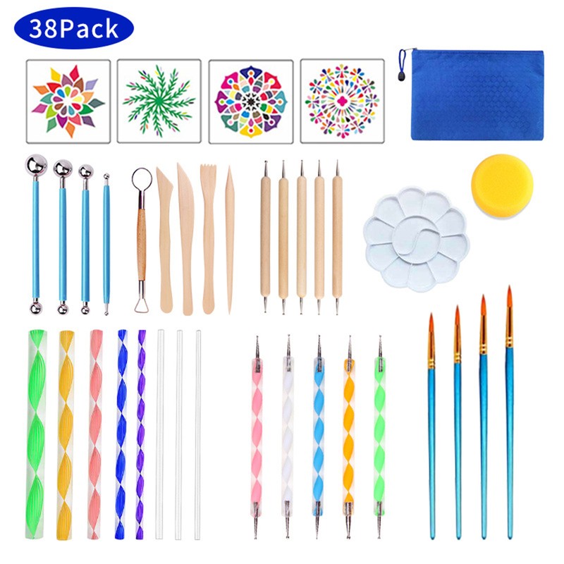 Painting Set DIY Hollow Painting Template Mandala Dotting Tools with