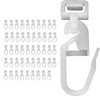 SSKHE Practical Curtain Hooks Plastic White Curtain Track Sliders Folding