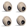 4-Piece 60mm Desk Cable Grommets, Computer Desk Metal Cable Hole,