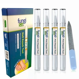 Nail Repair Pen by Fungi-Pen. Nail Fungus Tool for Toenail, Fingernail and Toenail Fungus, Extra Strength, Toe Nail Restoring Professional Solution - Toe Nail Repair Tool - 4 pens per pack + Nail File