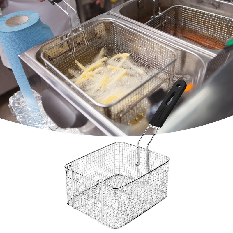 Cesta para Freír conLargo, Cesta de Freidora Eléctrica de Malla