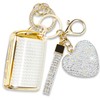 Simocky Key Fob Cover with Diamond Keychain, Car Key Shell