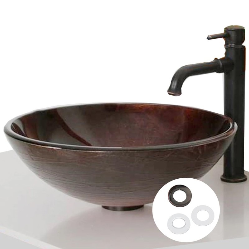 KECTIAKL Vessel Sink Mounting Ring Fit for Home Bathroom Glass