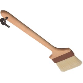 Carlisle 4037100 Sparta Pastry Brush with Wide Boar Bristles, Hardwood Handle, 4"
