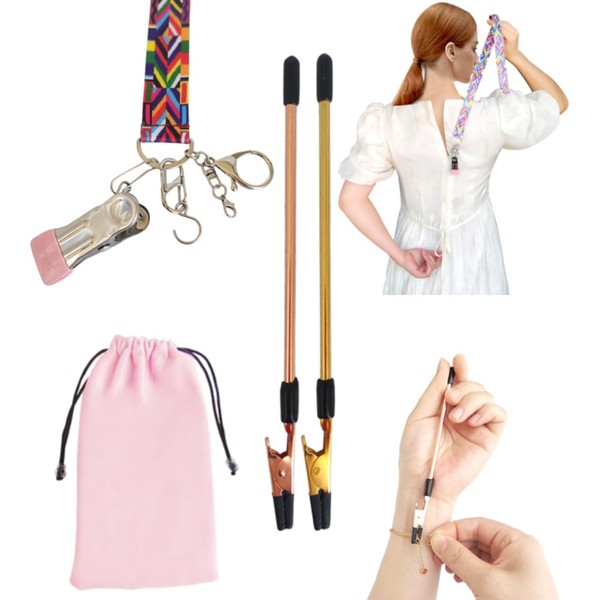 1Pcs Zipper Helper Pull for Dresses + 2Pcs Bracelet Helper