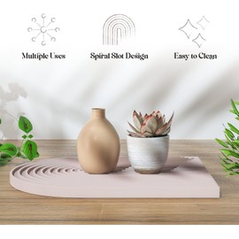 SOUL MAMA Decorative Cutting Board – Plaster Cutting Board Decor for Kitchen, Decorative Serving Board, Charcuterie Serving Arch Tray, Plaster Boards for Christmas Decorations (Name Plate for Desk)