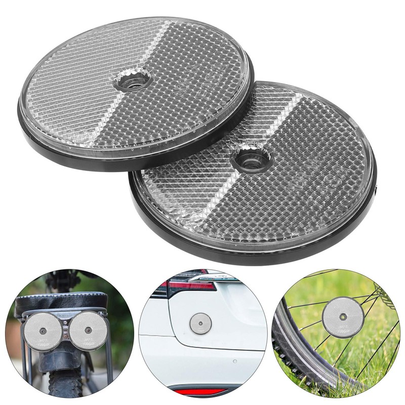 iplusmile 2 Pack Rear Reflector, Round Rear Reflectors Screw on