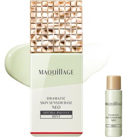 MAQUILLAGE Dramatic Skin Sensor Base NEO Mint (Increased Set) 25mL+8mL Increased SPF50+ ・ PA++++ | Makeup Primer | Liquid | Fragrance-Free | Online Exclusive Makeup Hold, Shine Control, UV Protection