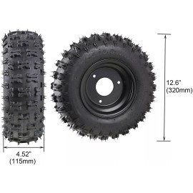 Unbranded 6" Go Kart Wheels 4.10-6 Tires 3 Lug Rims + Steering Spindle Hub Quad Bike ATV