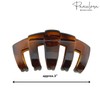 Parcelona French Tubular Large Covered Spring Tortoise Shell Jaw Hair