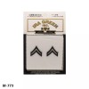 PAIR US Army Corporal E-4 CPL Chevron Pins ~ Black