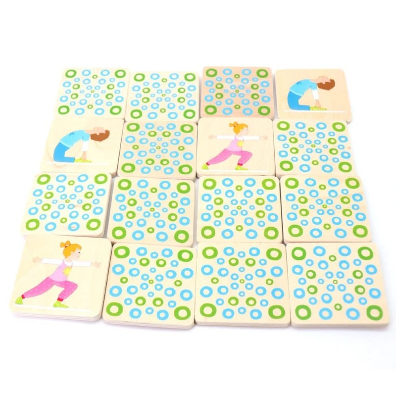 Goki 56647 Memo Gymnastics Exercises Skill Games, Colourful