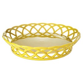 GET RB-860-TY-EC Round Serving / Bread Basket, 10.5", Tropical Yellow (Set of 4)
