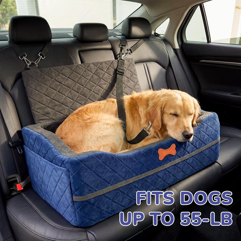 Dog Car Seat for Medium Large Dogs, 4" Elevated Dog