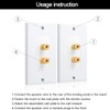 8 Pack Single Gang 1.0 Speaker Wire Wall Plate (Banana