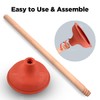 Supply Giant SU3249 Force Cup Rubber Plunger, with 18” Wooden