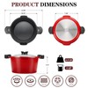 5qt Pasta Pot with Strainer Lid, Cast Aluminum Stockpot Multipot,