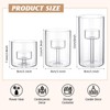 Yiyiring 3 Set Hurricane Glass Candle Holders Pillar Votive Hand
