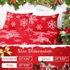 HCORA Christmas Pillow Cases Queen Size Set of 2 -