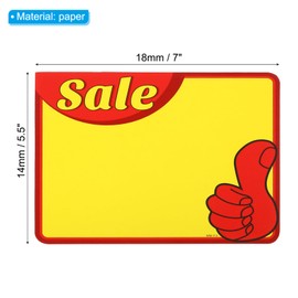 PATIKIL 40pcs Star Burst Signs, 7x5.5in Blank Star Burst Signs Price Tag Stickers Pricing Tags Fluorescent Neon Paper for Sign Retail Store Vehicle, Square Sale