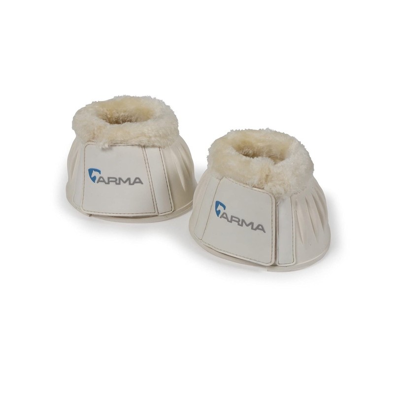 Shires OverReach Boots Fur Trim Brown Cob