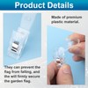 Mxxipp 10pcs Windproof Garden Flag Clips, Transparent Plastic Flag Pole