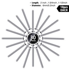 Ripeng 30 Pieces Extra Long Outlet Screws Machine Long Electrical Outlet Screws Device Mounting Electrical Extender for Fix Wonky (Mixed Sizes)