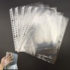 100 Pcs A5 Punched Pockets A5 Plastic Sleeves 160 Micron