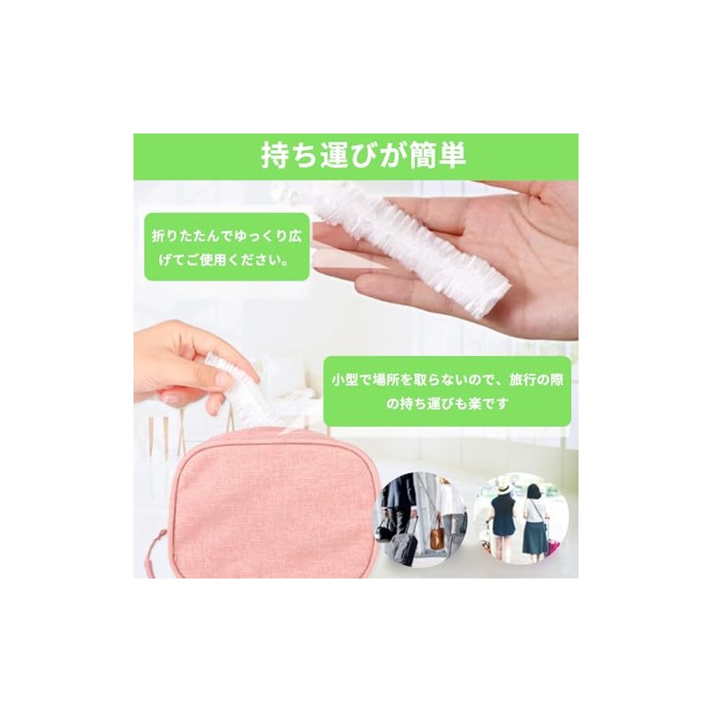 Disposable Shower Caps 200pcs Pink Waterproof Hair Care High Elasticity