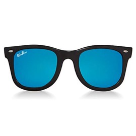 Polarized WeeFarers Children's Sunglasses (Ages 0-1y, Black w/ Ocean Blue)
