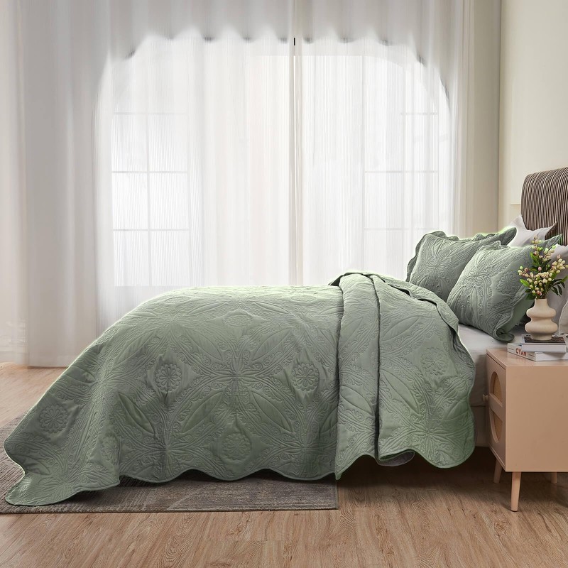Kingnex Oversized King Bedspreads 128x120 for Extra Wide Tall King