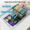 iSPECLE Deep Freezer Organizer Bins - 3 Pack Large Freezer
