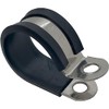 Lumonic 32 mm pipe clamps with rubber insert, stainless steel