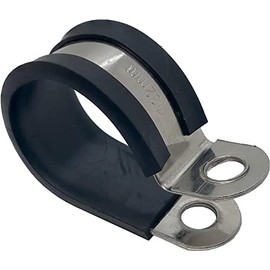 Lumonic 32 mm pipe clamps with rubber insert, stainless steel V2A, cable clamps for screwing, hose clamp 32 mm, pipe clamps, mounting clamp 32 mm