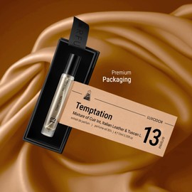 Luxodor Temptation Mixology Eau de Parfum | Mixture of Cuir Intense, Italian Leather, Tuscan Leather, Unisex Perfume 0.34 Fl Oz (10ml)