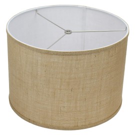 FenchelShades.com 16" Top Diameter x 16" Bottom Diameter 10" Height Lampshade USA Made (Burlap Natural)