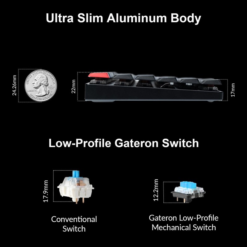 Keychron K5 Pro QMK/VIA Custom Wireless Mechanical Keyboard, Hot-Swappable Full