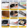 Grout Brush with Long Handle & Hard Bristle Crevice Cleaning